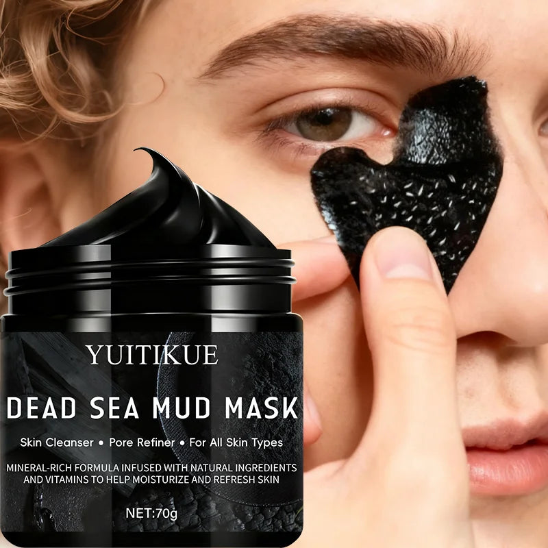 YUITIKUE Bamboo Charcoal Mask 70g - 5-in-1 Blackhead Remover, Deep Cleansing, Pore Minimizing, Oil Control & Skin Purifying