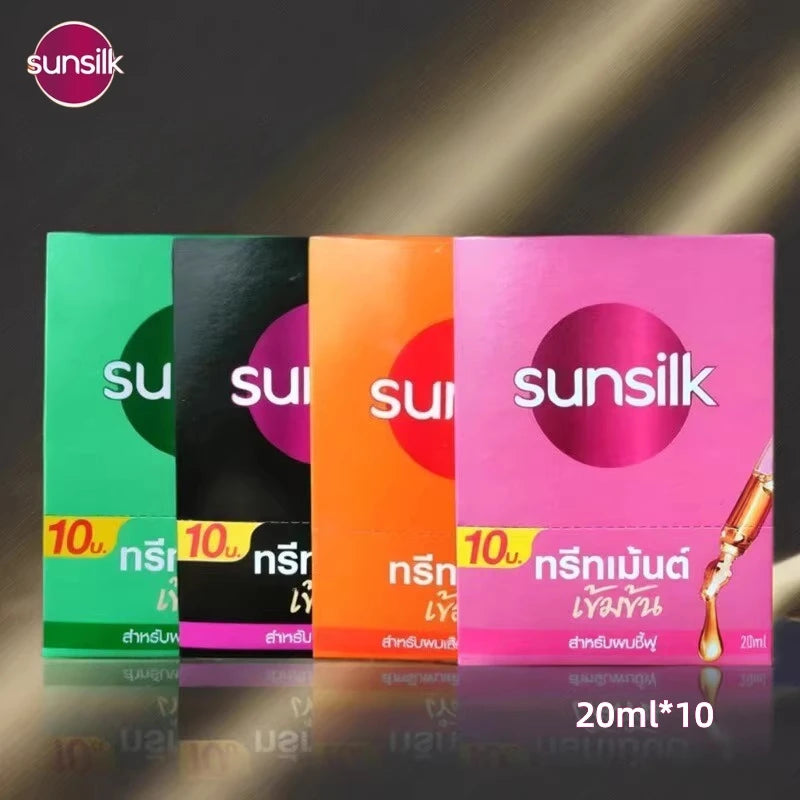 Thai Sunsilk Hair Mask 10x20ml Sachets, Repairs & Smooths Damaged Frizzy Hair, Nourishing Leave-In Conditioner