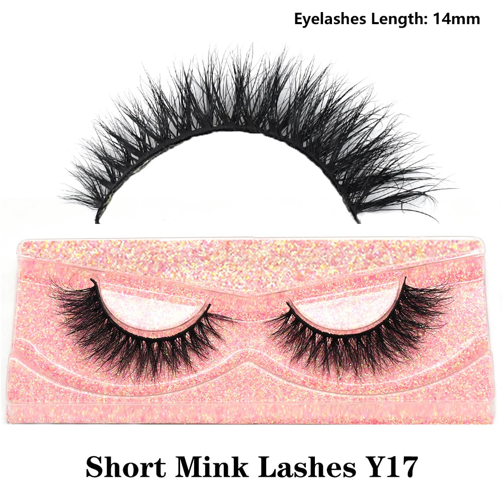 Half Lashes Short Mink Eyelashes Fluffy Soft False Eyelashes Wispy Cross Strip Eye Lashes Natural Mink Eyelash Extension Makeup