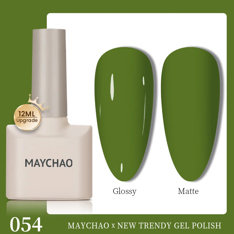 MAYCHAO 12ml Gel Nail Polish Set Professional Salon Nail Art Gels Varnish UV LED Semi Permanent Nail Lacquer Nail Supplies