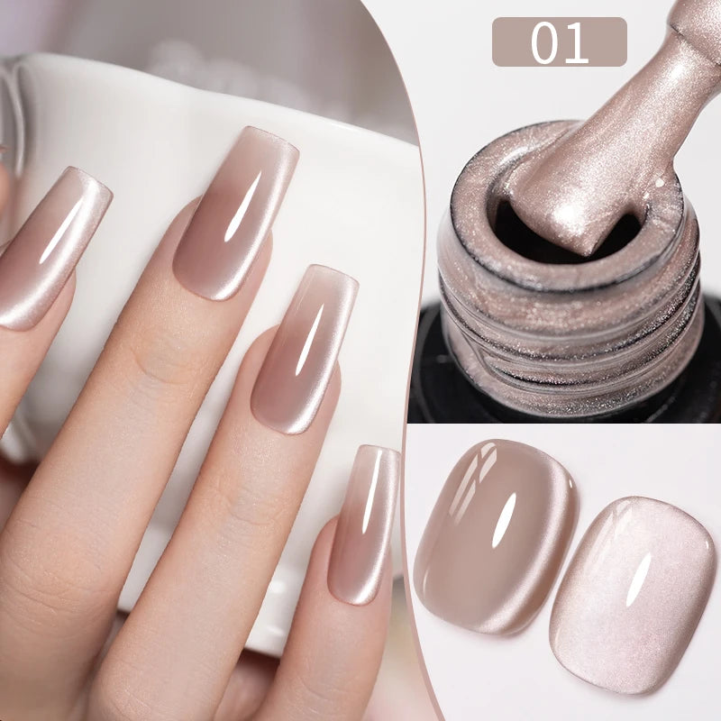 PUENTE 5ml Flower Fairy Gel Nail Polish Pink Blue Purple Natural Dried Flowers Gel For Nail Art Soak Off UV Varnish For Manicure