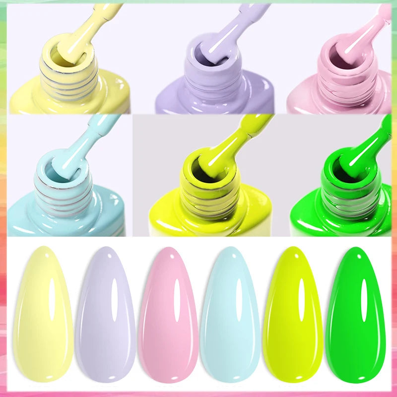 LILYCUTE Spring Summer 7ml Nail Gel Polish Long Lasting 125 Colors Soak Off UV Gel For Women French DIY Nail Art Supply
