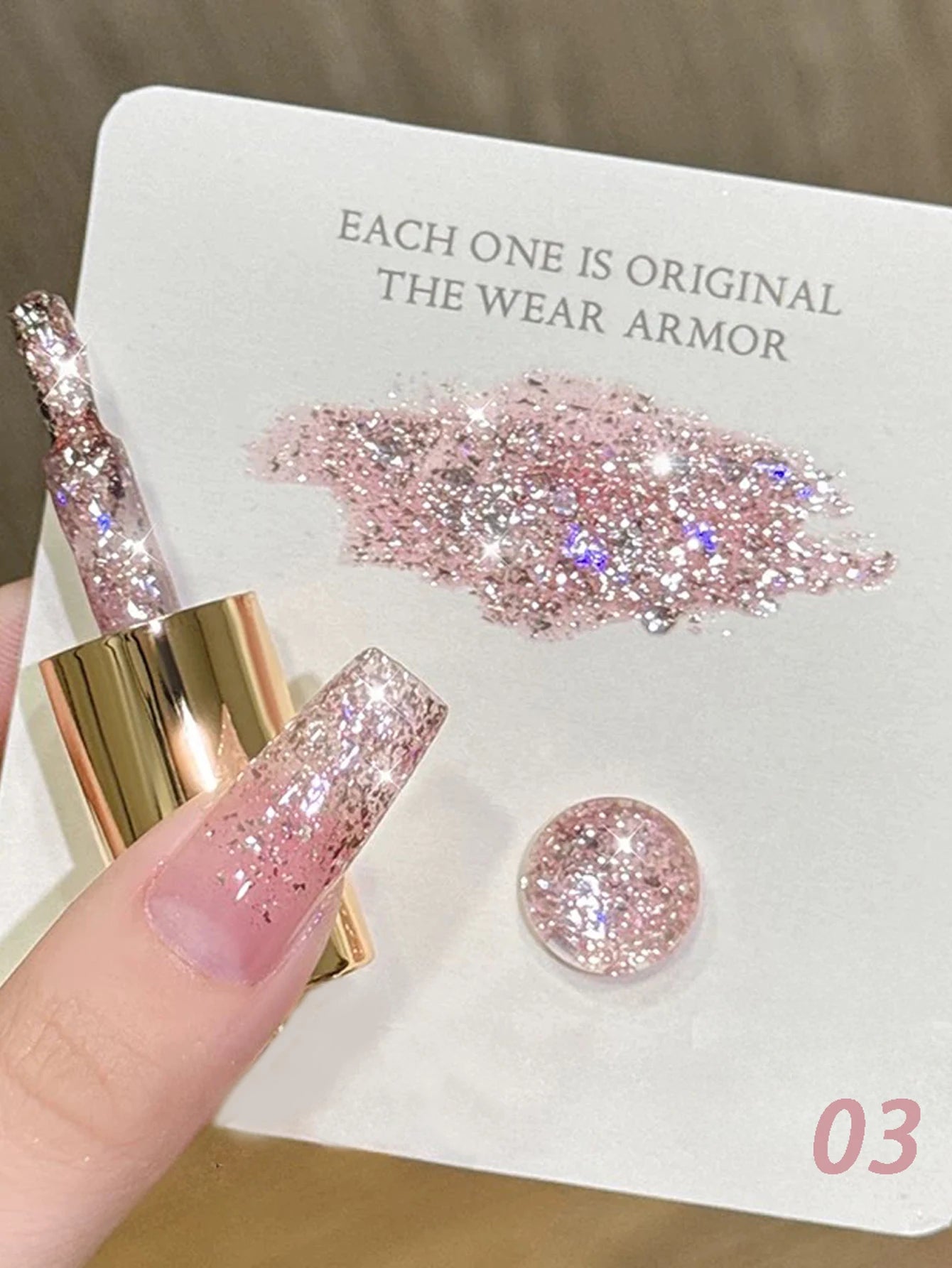 MIANEL 12ML Rock Sugar Crushed Diamond Gel Nail Polish Pink Glitter Nail Polish Top Selling Pink Nails Summer Nails 1-12pcs