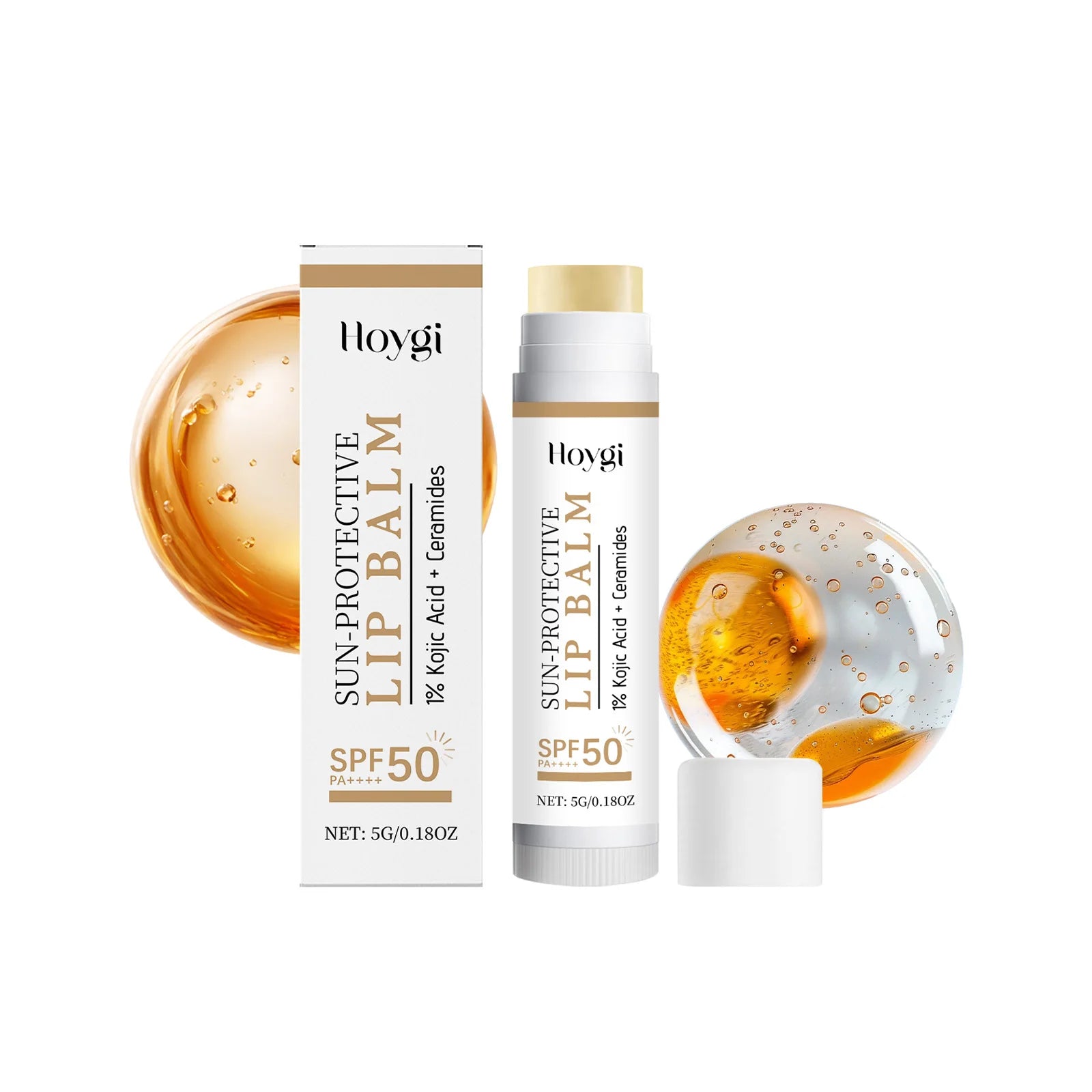 Sun Protective Lip Balm Spf 50+ Sunblock Fade Lip Lines Nourishing Moisturizing Kojic Acid Ceramide Lip Care Shining Lipstick