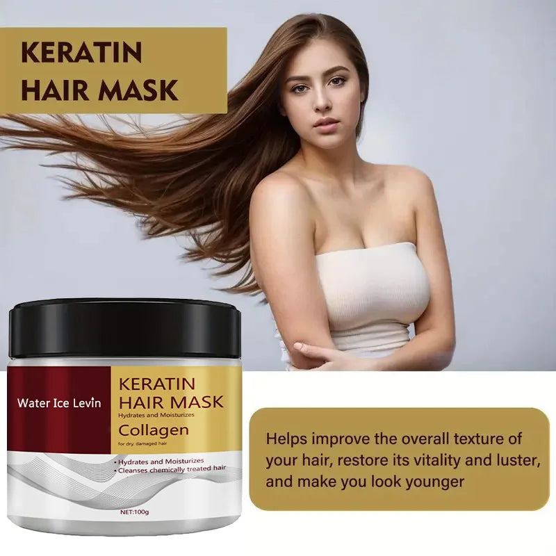 Collagen Keratin Hair Mask Dual Oil Control Moisturizer Conditioner Soft Smooth Frizz Damaged Repair Revitalize Hair Care