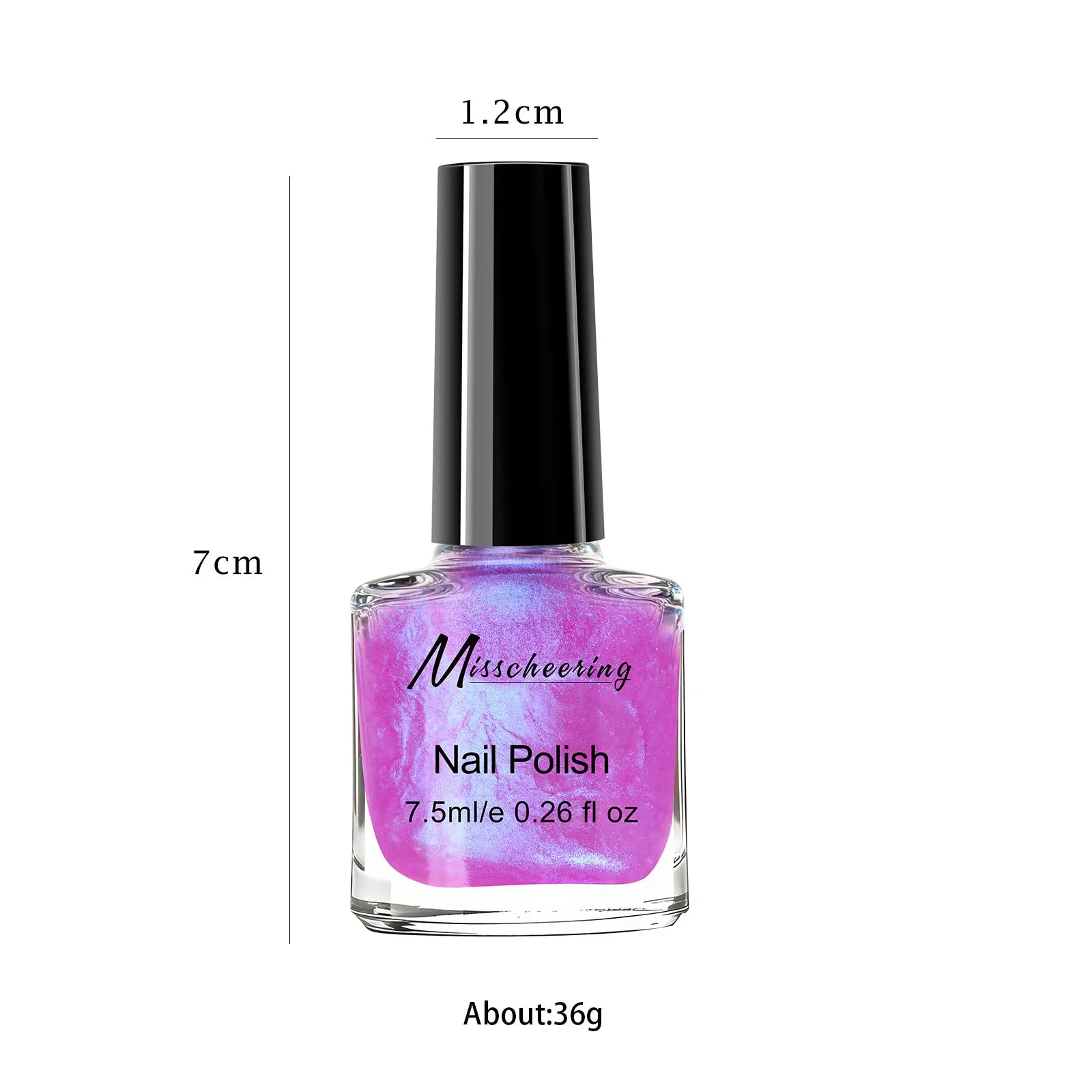 7.5ml Water-Based Nail Polish Pearlescent Non-peelable Long Lasting Quick Drying No Need of Lamp to Cure DIY Nail Polish