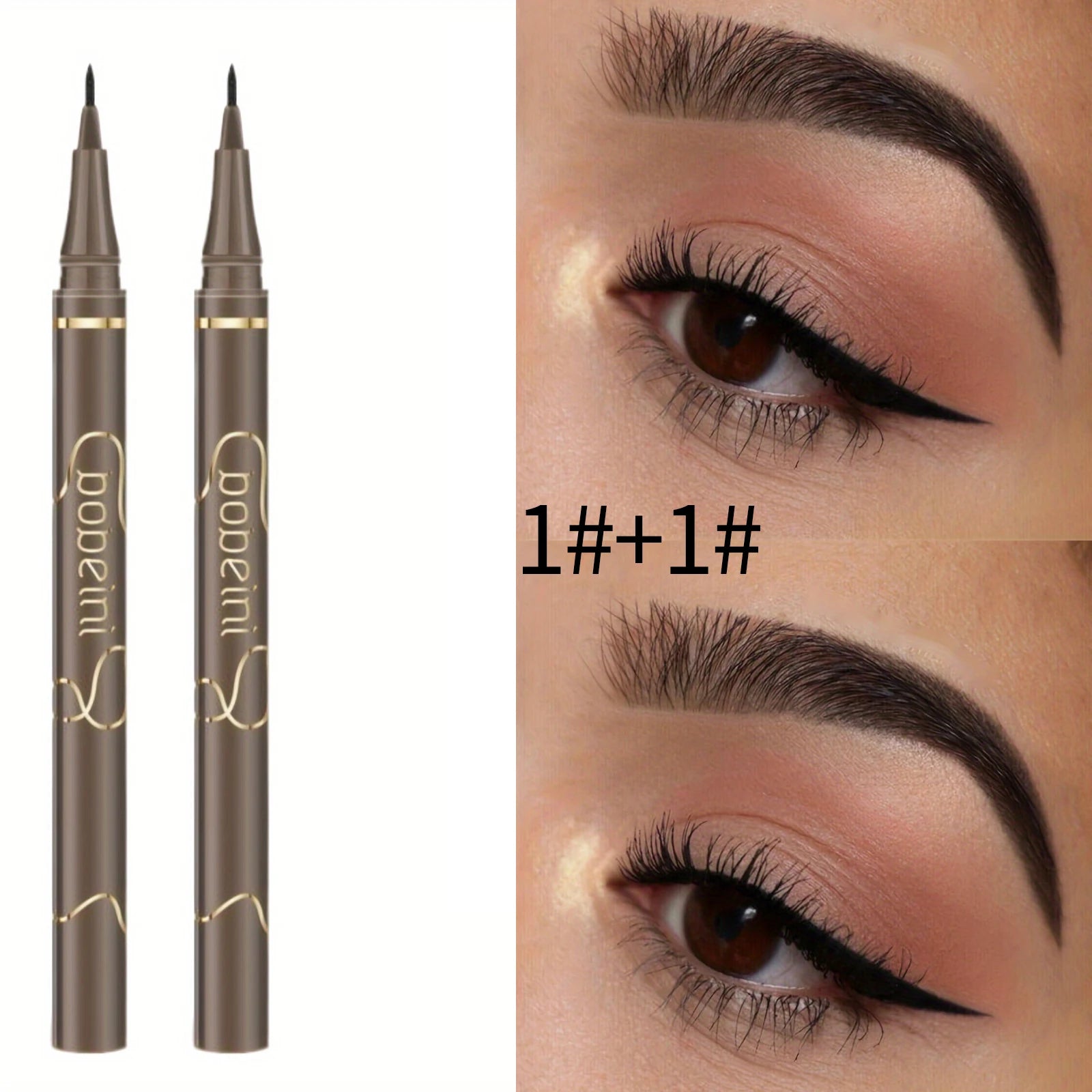 Waterproof Quick-drying Liquid Eyeliner/ultra-fine Matte Black Brown/long-lasting Silkworm Eyeliner/eye Makeup/gifts