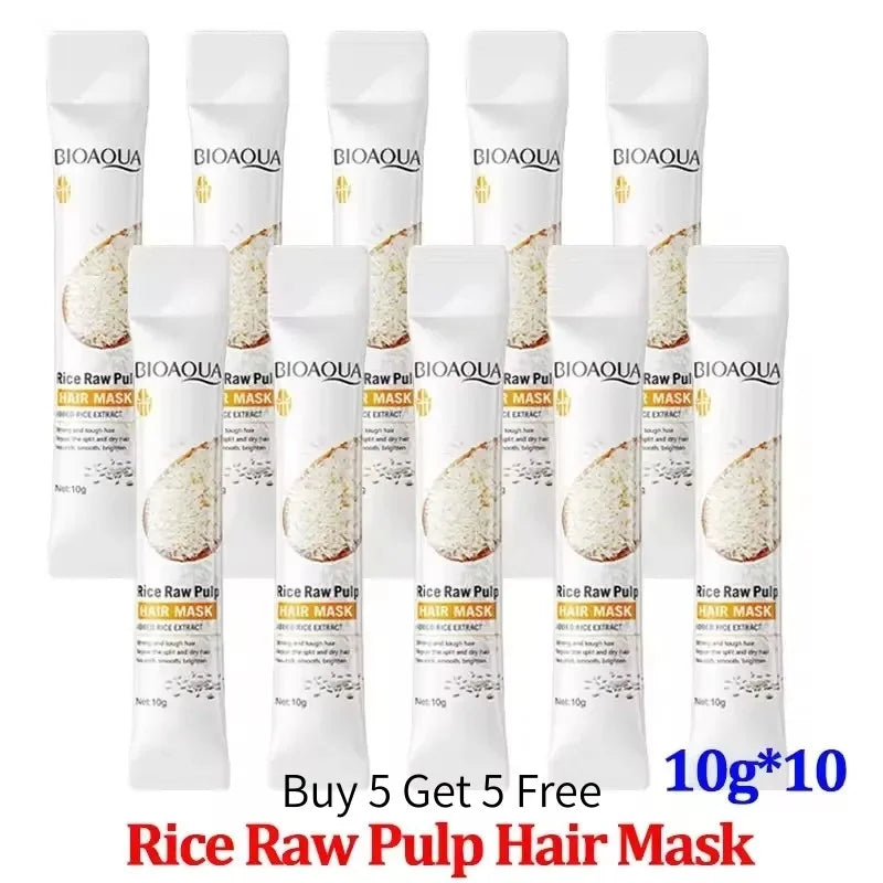 Rice Conditioner Penetrates the Hair Core, Replenishes Hair Nutrients, Repairs Damaged Cuticles, and Improves Dryness, Split Ends, Frizz, and Other Hair Damage Caused by Blow-Drying, Ironing, and Dyeing.