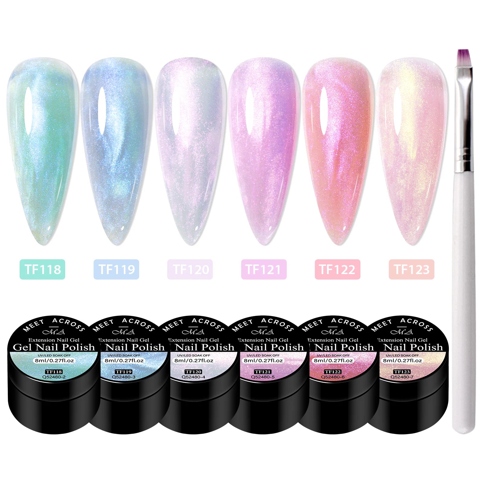 6PCS/SET Dried Flower Gel Nail Polish Set Natural Flower Fairy Nail Art Gel Soak Off UV LED Painting Varnish For Nails DIY Kit