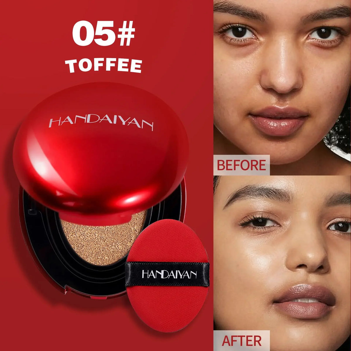 BB Cream Air Cushion Full Coverage Waterproof Long-lasting Brighten Foundation CC Cream Women Base Makeup Face Korean Cosmetics