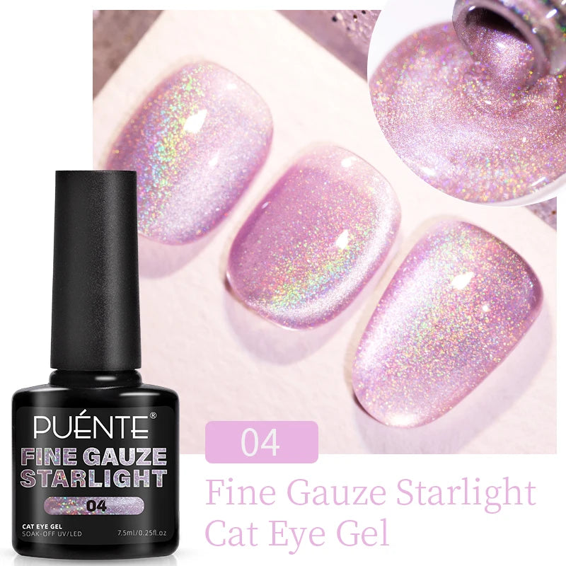 7.5ML Green Crystal Cat Magnetic Gel Nail Polish Shiny Green Glitter Cat Eye Gel For Manicure Soak Off UV Nail Art Varnish