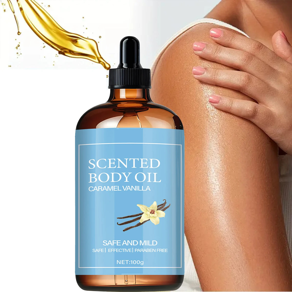 Fragrant Body Oil – Nourishing Formula with Coconut Oil & Ascorbic Acid, Helps Moisturize Dry, Flaky Skin and Support a Soft, Smooth & Hydrated Feel