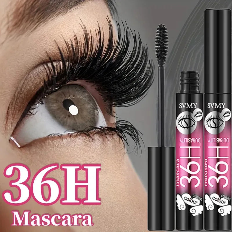 Fiber Mascara Black Thick Curly Lasting Waterproof Sweat-proof Lengthening Mascara Volumizing Natural Eye Lashe Extension Makeup