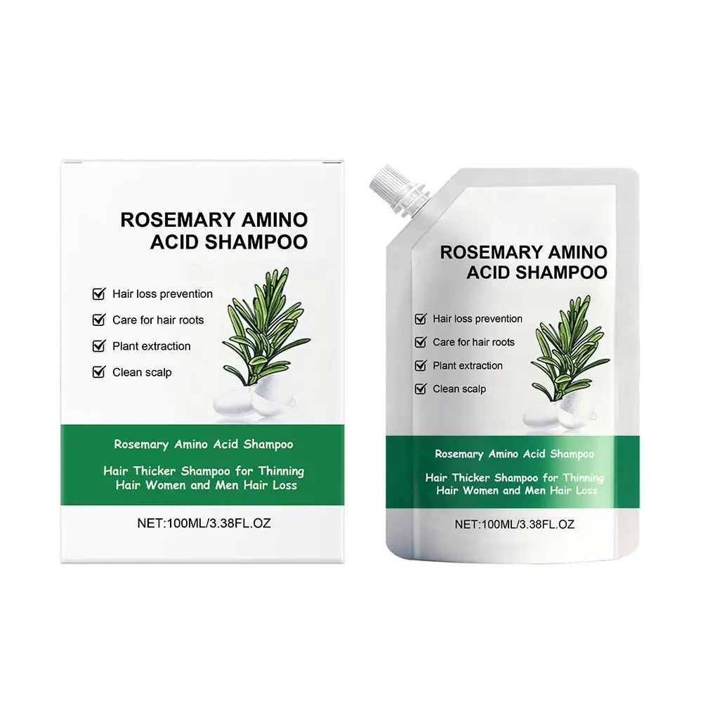 Organic Rosemary Hair Growth Shampoo Thickening Hydrolyzed Keratin Dry Frizzy Damaged Repair Moisturizing Scalp Cleaning Shampoo