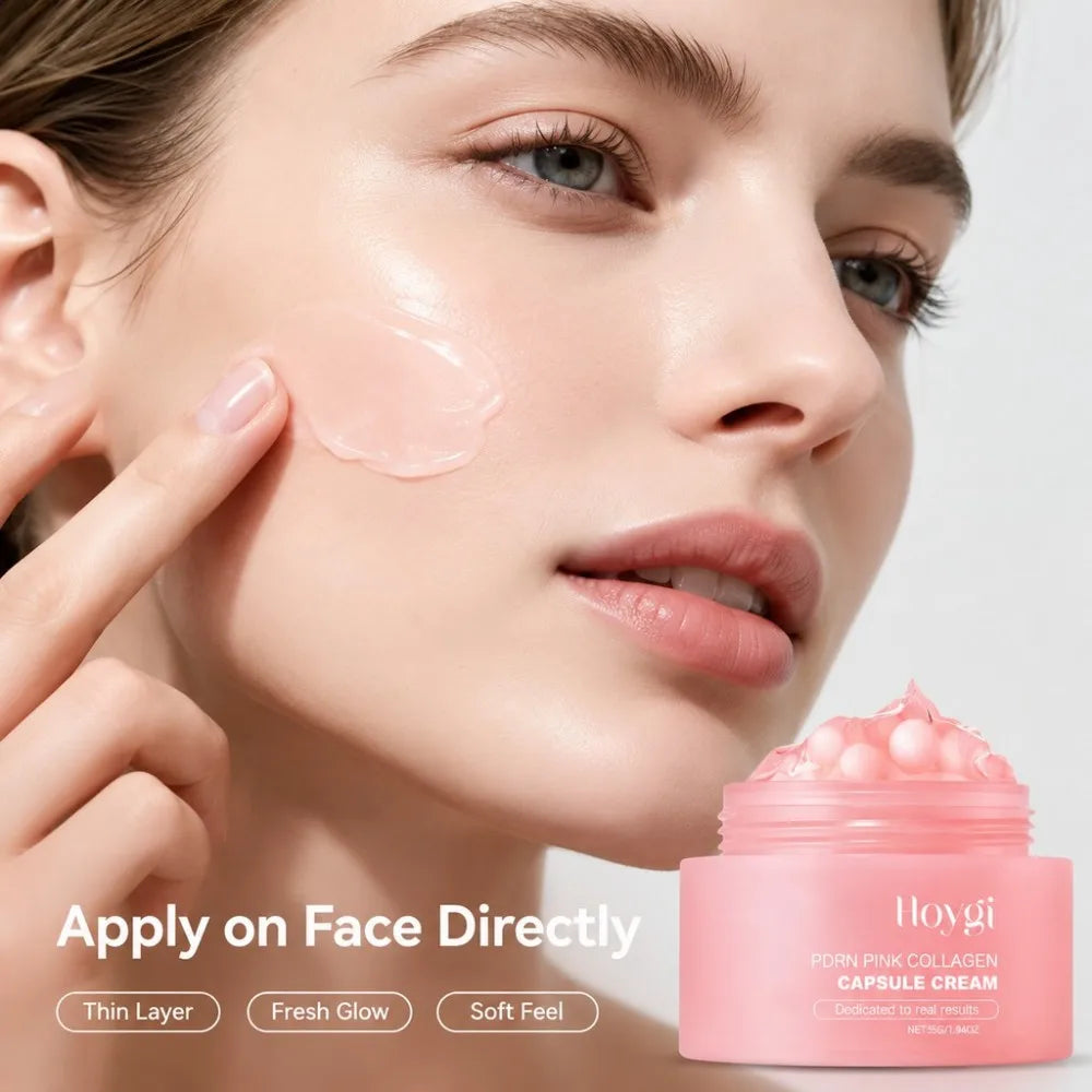 Korean PDRN Collagen Care Set - Deep Moisturizing Capsule Cream&Volume Multi Balm Hydrating Firming Anti-Aging Brightening Skin