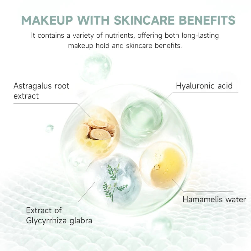 Long-Lasting Makeup Setting Spray With Hyaluronic Acid, Moisturizing Oil Control,  Smudge & Transfer Resistant, Quick-Dry