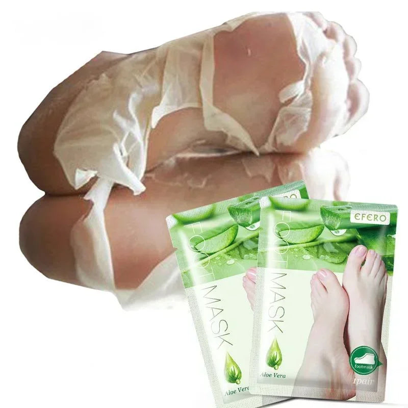 Aloe Vera Foot Mask Peeling for Legs Feet Mask Scrub Exfoliating Socks for Pedicure Anti Crack Heel Remove Skin Foot Patch