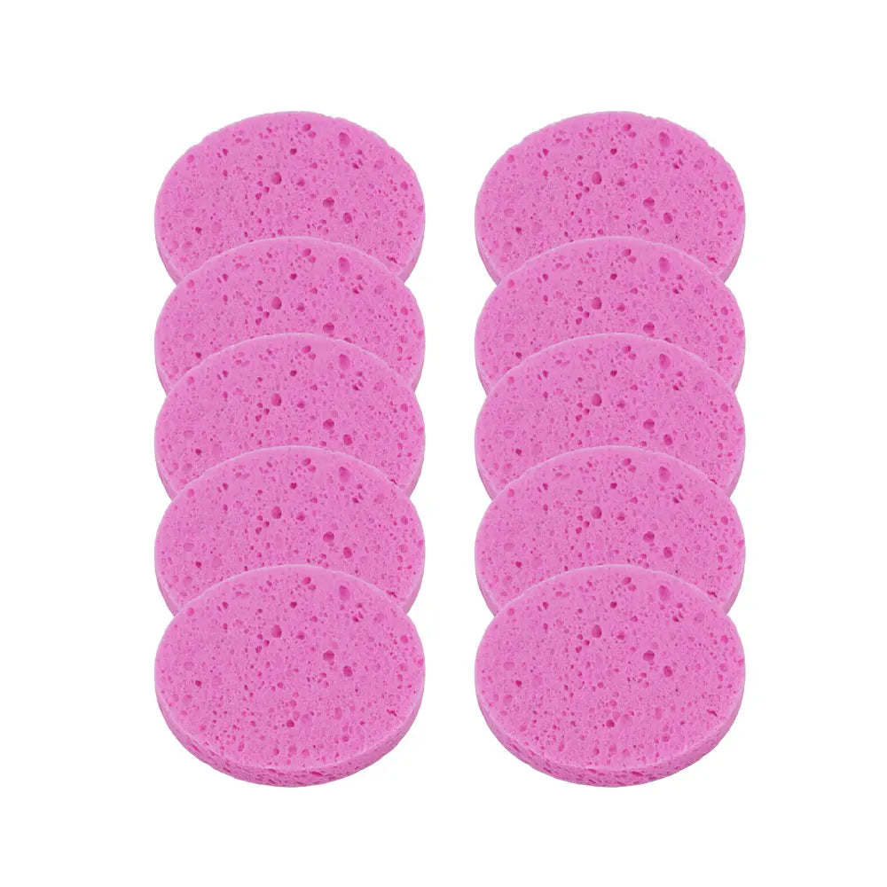 5/10pcs 6//8/10cm Face Round Makeup Remover Tool Natural Wood Pulp Sponge Cellulose Compress Cosmetic Puff Facial Washing Sponge