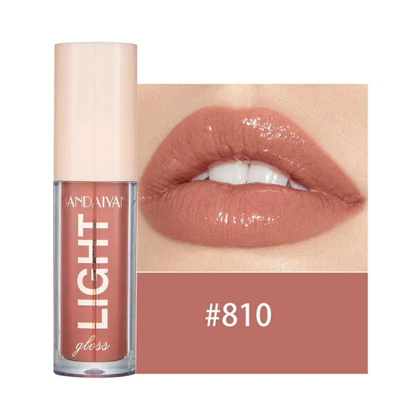 12 Colors Mirror Pearl Lip Gloss Long-lasting Moisturizing Shine Glitter Lip Glaze Waterproof Glass Liquid Lipstick Women Makeup