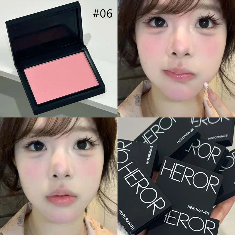 Monochrome Matte Blusher Palette Long Waterproof Low Saturation Facial Rouge Powder Natural Cheek Color Brightening Face Makeup