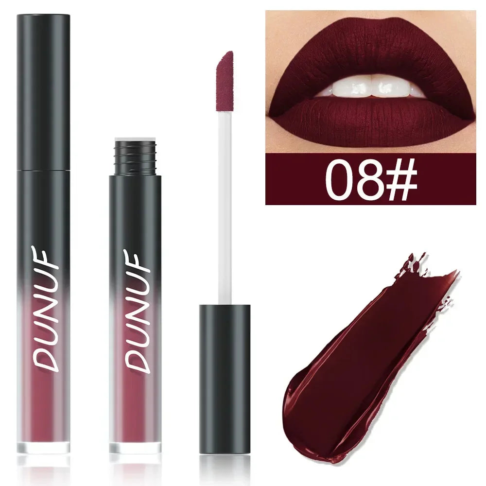 32 Color Lipstick Matte Lasting Lip Gloss Moisturizing Non-stick Cup Halloween Party Purple Blue Black Highly Pigments Lip Glaze