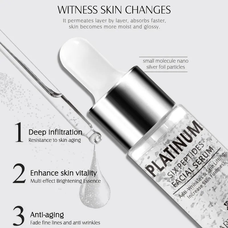 ARTISCARE Platinum Six Peptides Serum for Face 20ml Moisturizing Hyaluronic Acid Essence Facial Skin Care 3PCS