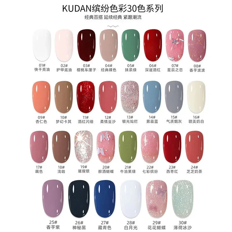 Matte Waterproof No-bake Nail Polish Nail Art Non Peelable Quick Dry Normal Without Lamp Nail Polish Glitter Sequins Uv Varnish