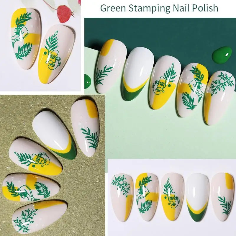 BORN PRETTY 10ml 25 Colors Nail Stamping Polish Nail Art Varnish with Peel Off Nail Latex Black White Colorful Stamp Polish