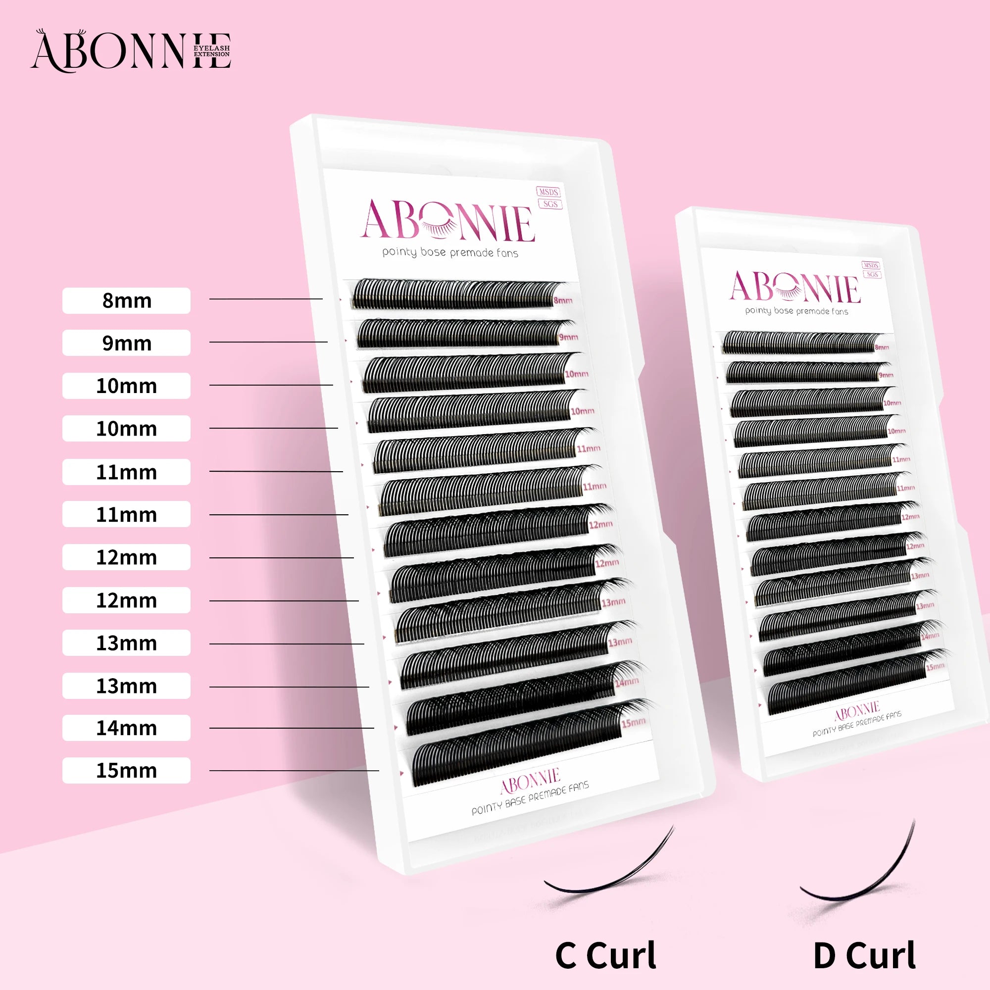 ABONNIE 5D Flower Fairy Flora Lashes Spikes Premade Fans Individual Eyelash Extensions Fluffy Volume Wet False Mink Lashes