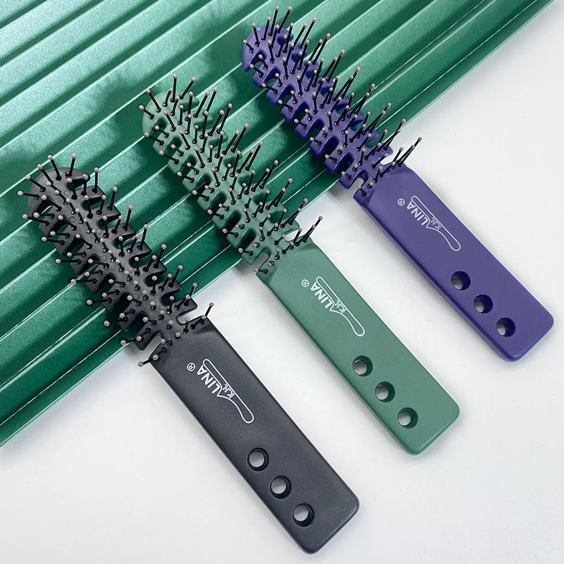 1 Piece Men Fluffy Hair Curly Brush Salon Hairdressing Combs Anti-static Massage Hair Care Ribs Comb Nine-Row Comb Styling Tools
