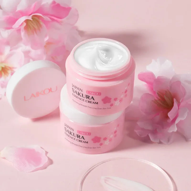 LAIKOU Japan Sakura Essence Cream Cherry Blossom Facial Cream Heavy Moisturizer Improving Dryness & Roughness Face Skin Care