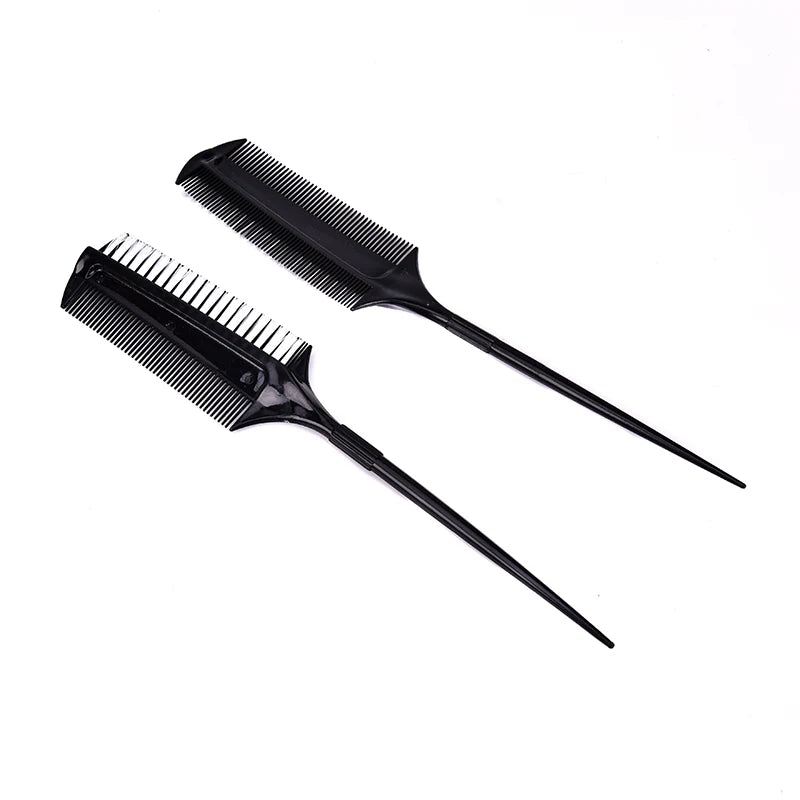 Professional Hairdressing Double Side Dye Comb with Nylon Hair Drying Brush Tinting Combs Hair Color Brush Hair Styling Tools