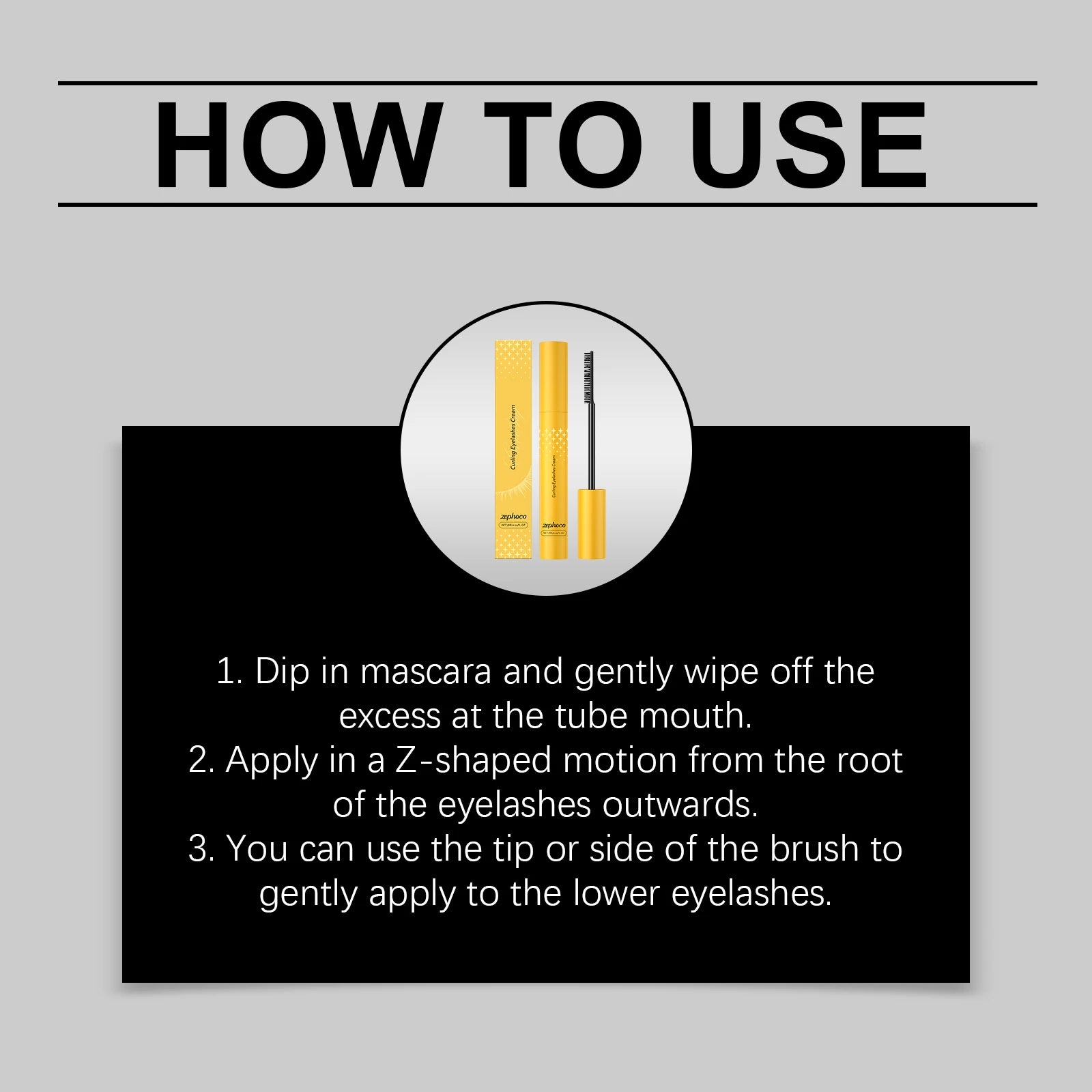 Silk Fiber Lash Mascara Waterproof Natural Lengthening Thickening Smudge-Proof No Clumping Lash Extensions Black Eyelash Mascara