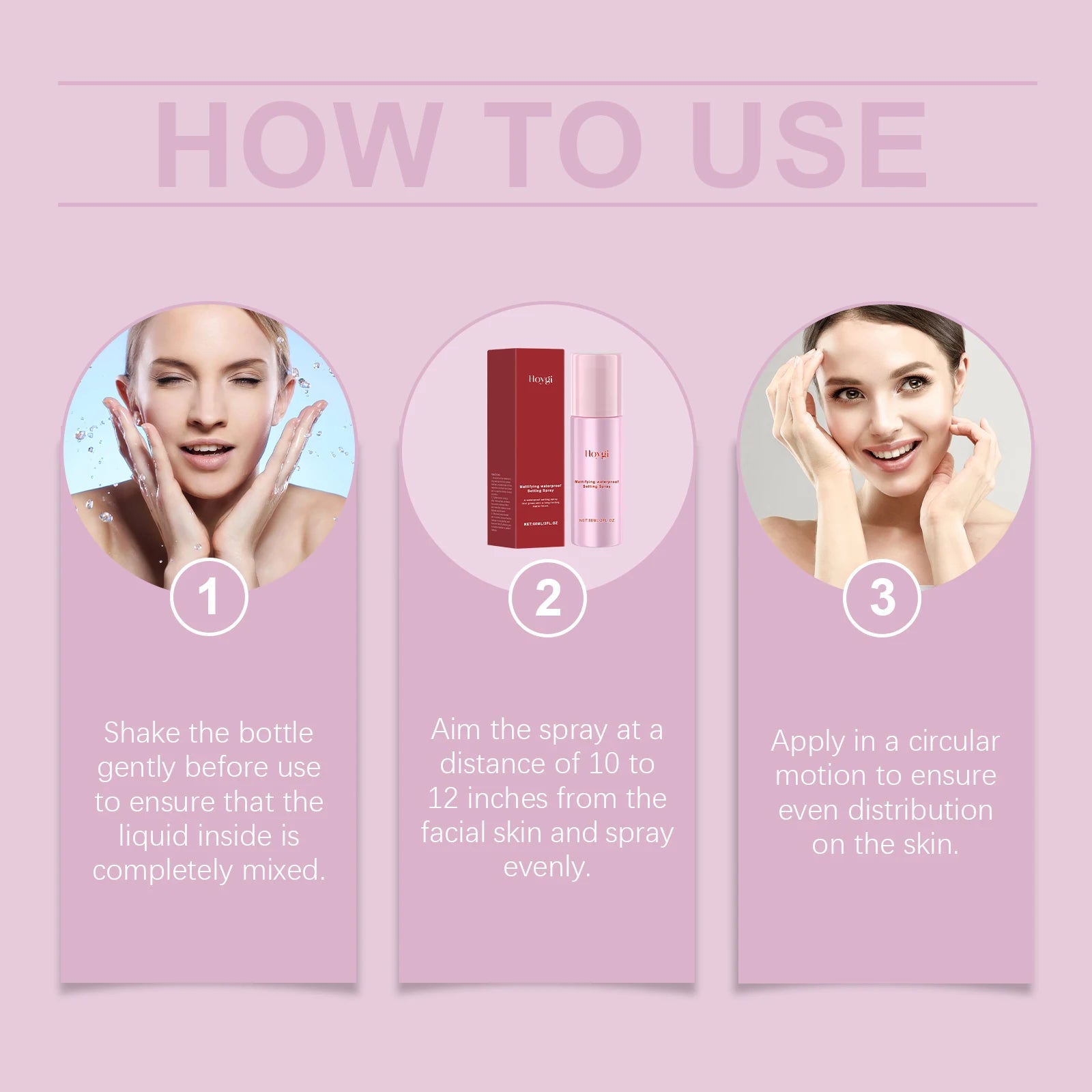 Matte Finish Setting Spray Waterproof Long Lasting Oil Control Pore Tightening Face Mist for All Day Fresh Makeup Hold 60ml