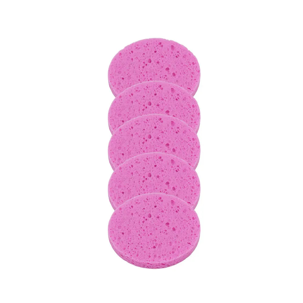 5/10pcs 6//8/10cm Face Round Makeup Remover Tool Natural Wood Pulp Sponge Cellulose Compress Cosmetic Puff Facial Washing Sponge