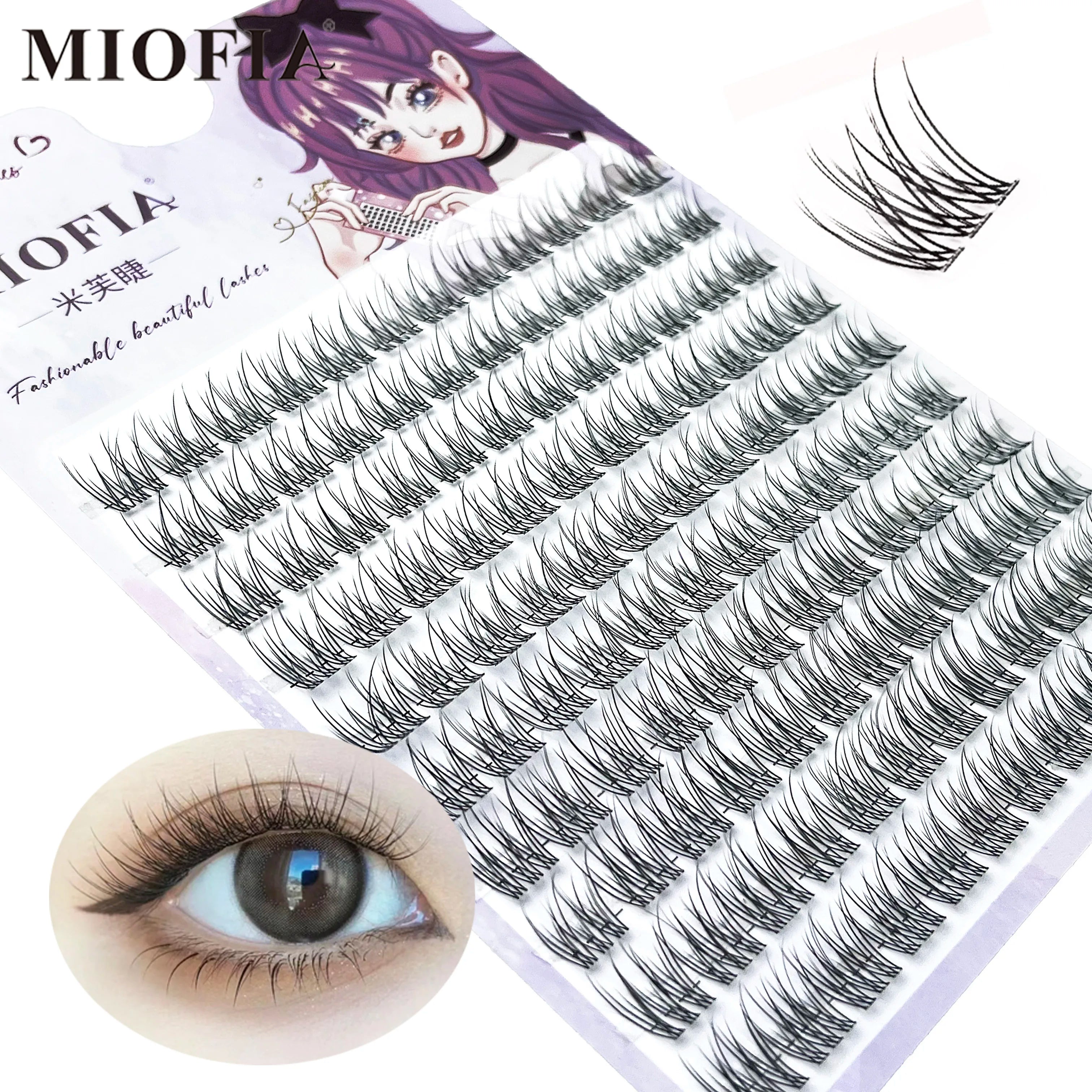 1 Box/120 Bunches segmented Fish Tail Eyelashes Individual Eyelash Cluster Natural Eyelash Extension False Lashes Makeup Tool