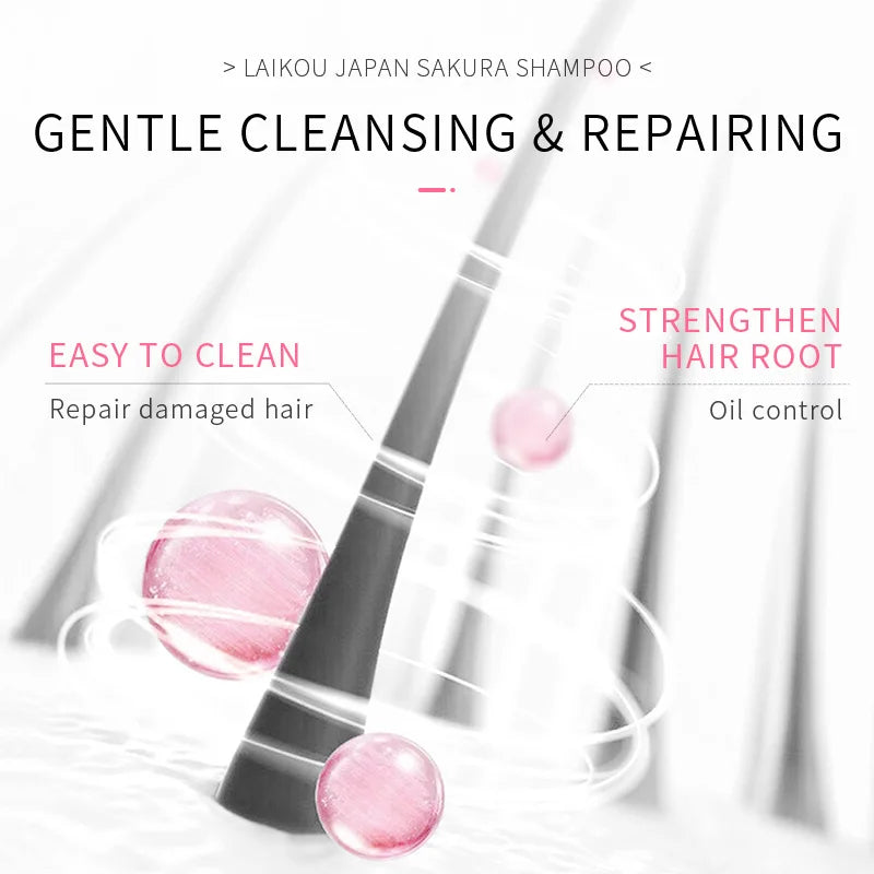 LAIKOU Japan Sakura Shampoo or Hair Conditioner Complex Oil Hair Care Repair Damaged Hair Repair Serum Oil Anti Hairs Loss