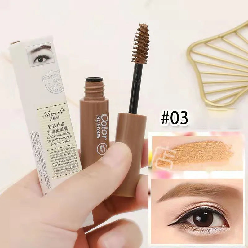 Natural Color Enhancement, Plump Eyebrow Dye Paste, Long-Lasting Waterproof Eyebrow Tattoo Dye, Cosmetics in 3 Colors