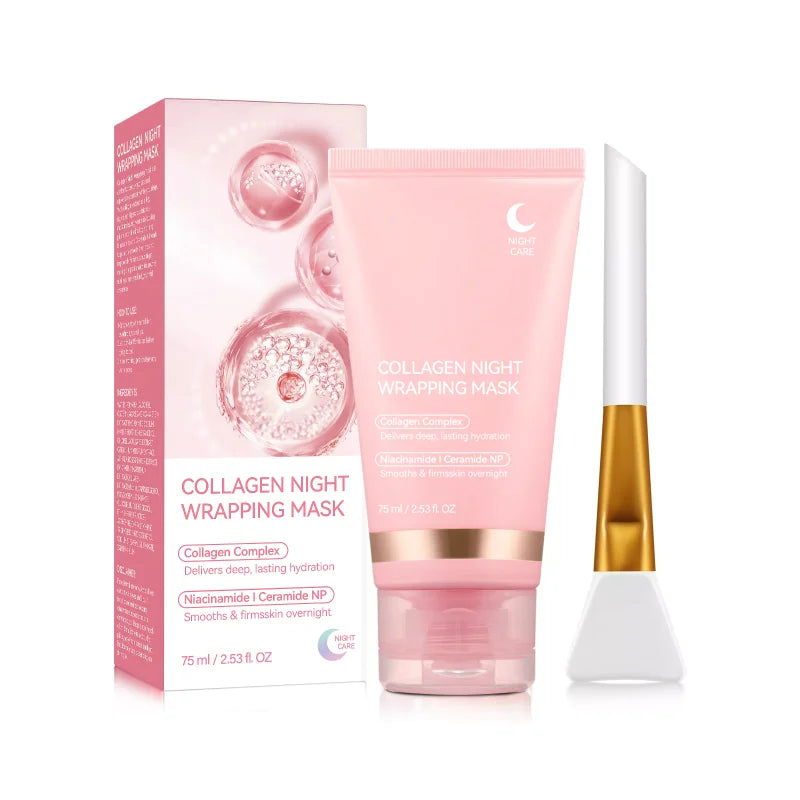 Overnight Collagen Firming Mask 75ml - Deep Moisturizing Pulling Formula for Smooth, Radiant Skin by Morning Wake-Up Glow.