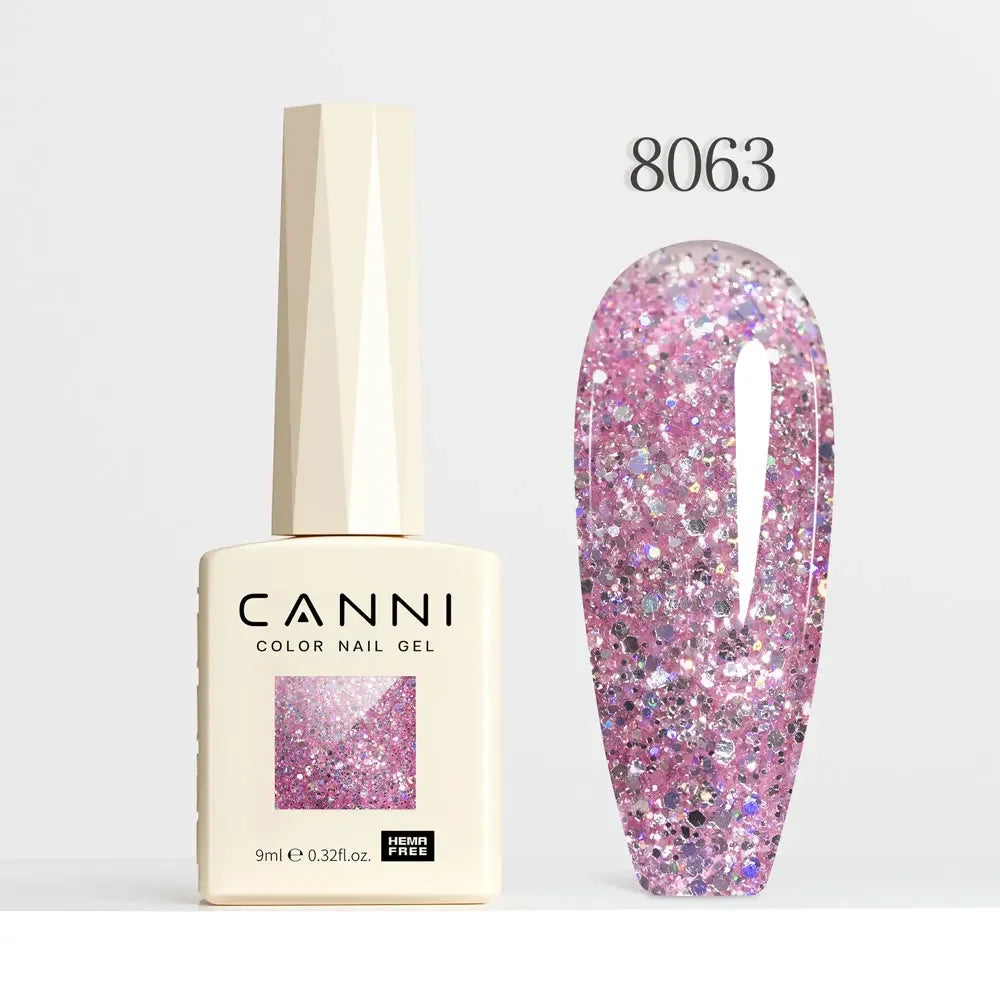 CANNI HEMA FREE TPO FREE 9ml Glitter Silver Cat Magnetic Gel Nail Polish Galaxy Diamond Full Coverage Pigmented Gel for Nail