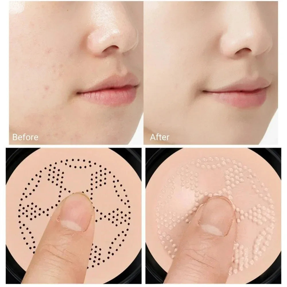 BB Cream Mushroom Head Air Cushion Powder Puff Moisturizing Brightening Foundation Concealer CC Cream Base Makeup Cosmetics Gift