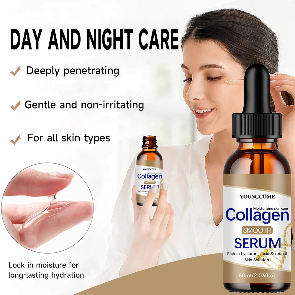 2PCS Hyaluronic Acid & Retinol Collagen Serum - Hydrating Face Care for All Skin Types - Daily Moisturizing Solution