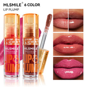 MLSMILE Duck Lip Plump Lip Oil Moisturizing Lip Gloss Mirror Water Nature Long-Lasting Gloss Pearl Lip Glaze Set