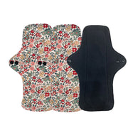 3PCS Washable Cotton Menstrual Pad Reusable Printed Maternal Sanitary Napkin Breathable Soft Care Pad 30cm 26cm 20cm to Choose