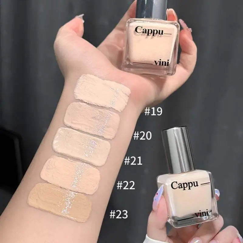 【AD】Cappuvini Liquid Foundation Concealer Cream Oil Control Long Lasting Moisturizing Brighten Full Coverage Black Eyes Makeup