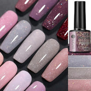 UR SUGAR 7ml Glitter UV Gel Nail Polish Glitter Sequins Soak Off UV Gel Varnish Colorful Nail Gel Polish DIY Nail Art Polish