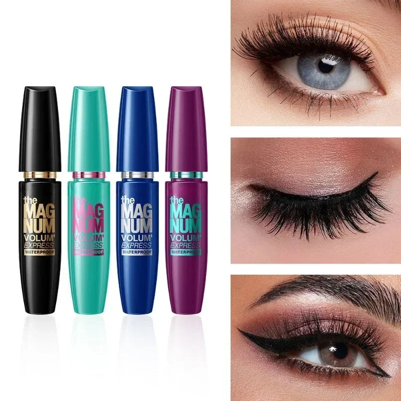 4D Black Mascara Thickening Lengthening Curling Waterproof Liquid Fiber Mascara Lasting Black Content and Non-caking Prolonged