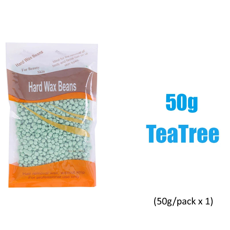 50g Hot Wax Hair Removal Depilatory Waxing Wax Beads for Wax Heater Painless for Body Hairs Removal Beans