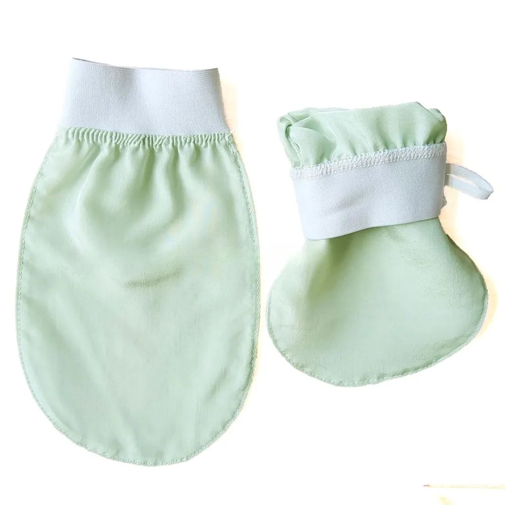 100% Silk Exfoliating Face Wash Beauty Towel Soft Exfoliating Skin Bath Scrub Silk Bath Face Wash Gloves Bathing Accessories