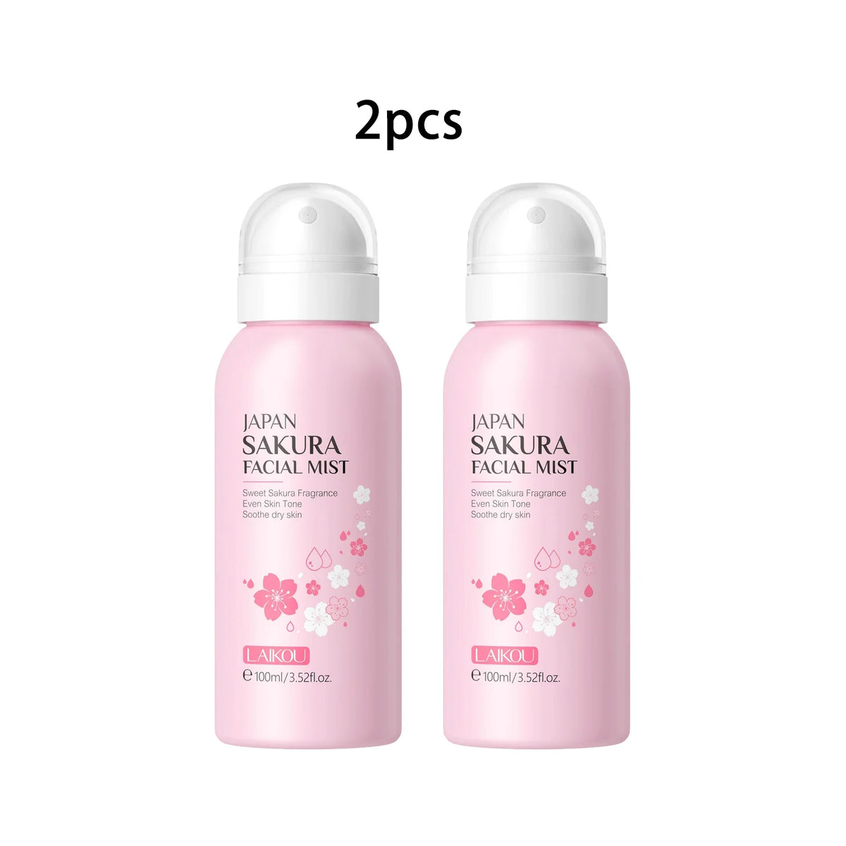 LAIKOU Sakura Facial Mist 100ml Hydrating Spray Moisturizing Brightening Toner Oil Control Shrink Pores Skin Care